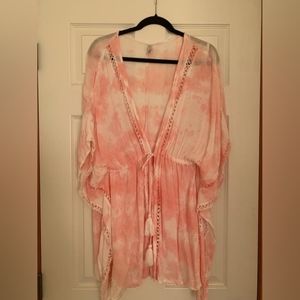 Sheer Tie Front Shirt
